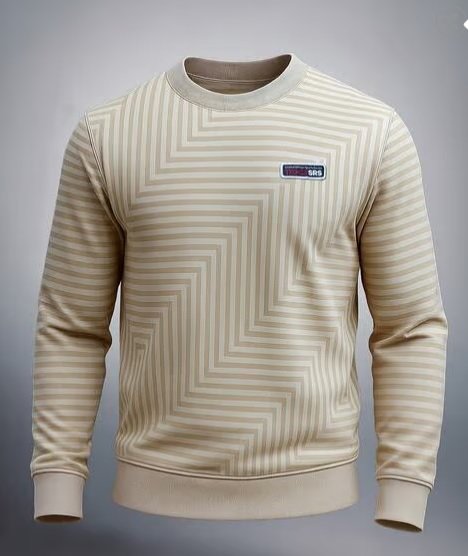 Striped Sweatshirt with Slip Pockets