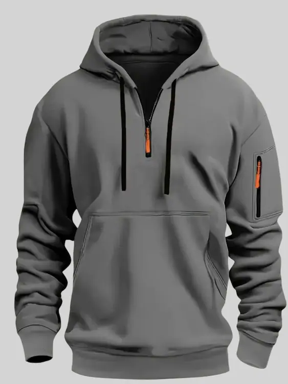 TAZO Mens Sweatshirt | Solid Sweatshirt | Regular Fit | Hooded Neck Full Sleeve | Brand Logo Sweatshirt