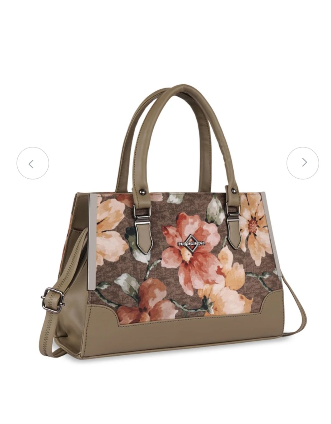 SPOTIC Floral Structured Satchel