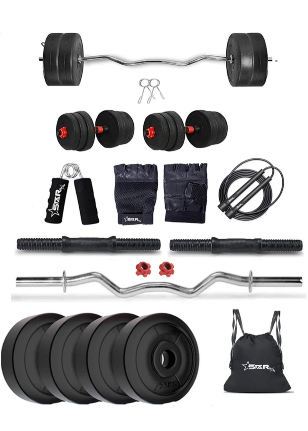 ₹582 Only – STARX 10kg Home Gym Combo Set (78% OFF)