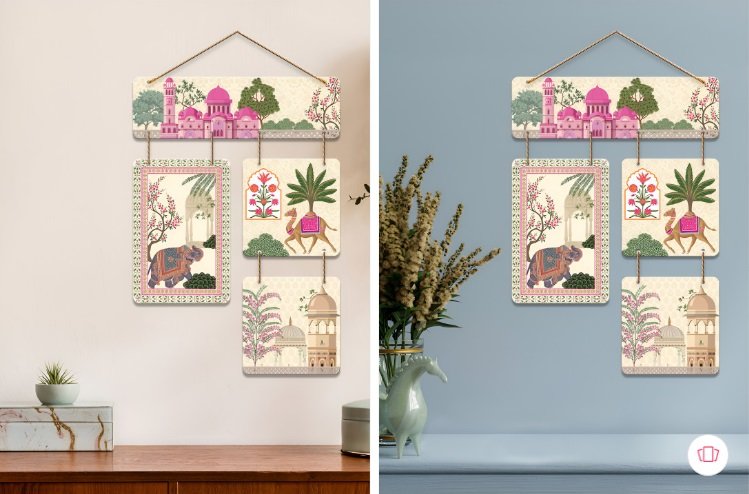 ₹299 Only! Madhubani Art MDF Antique Wall Hanging 21 Inch