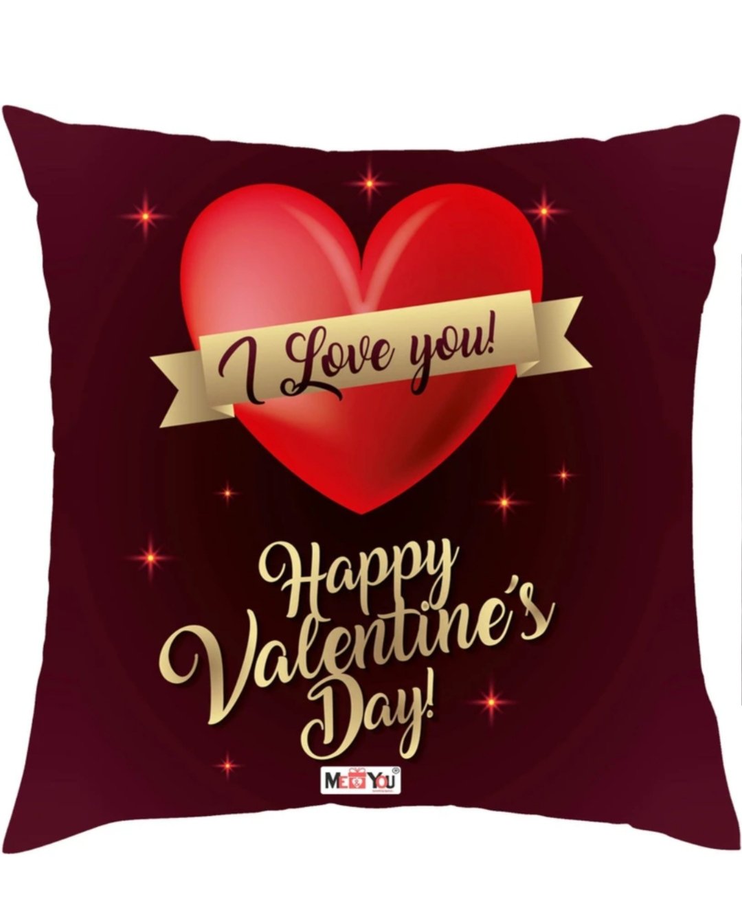 ₹225 Love You! Valentine Cushion | Alphanumeric Satin Home Decor