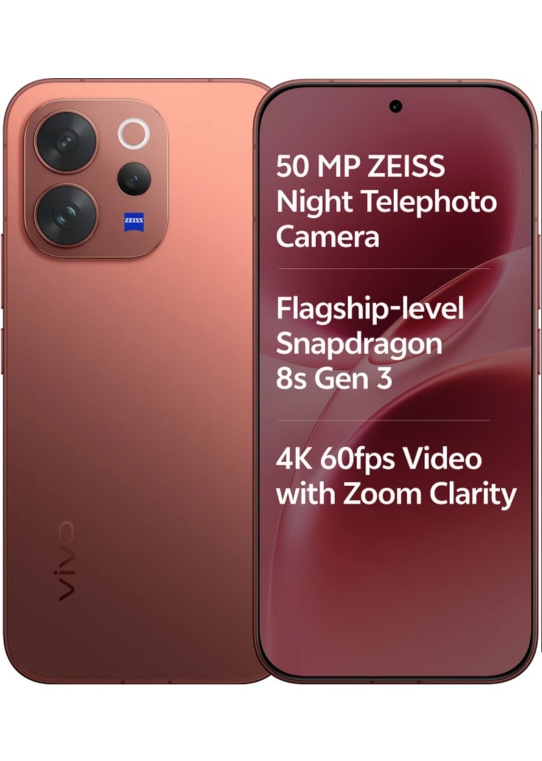 ₹51,999 - vivo V70 Elite (Passion Red, 256 GB) | Premium Performance & Style