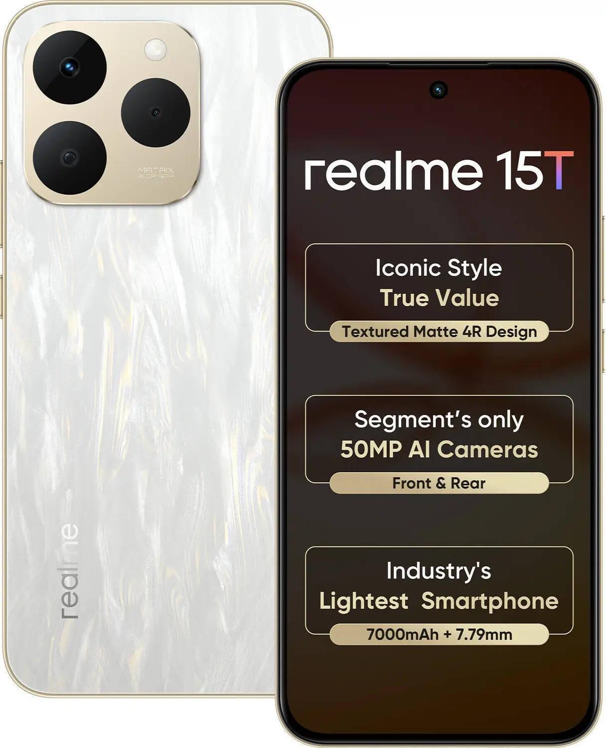 1989 ريال سعودي – هاتف Realme 15T 5G AMOLED ببطارية 7000mAh