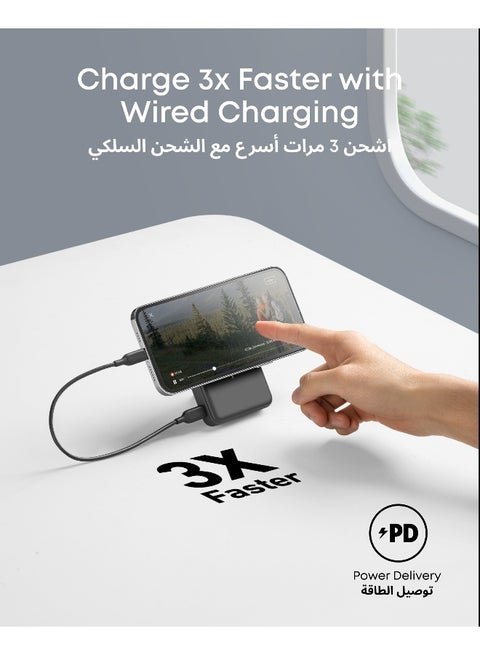 128.80 ريال سعودي باور بنك أنكر 10000mAh مغناطيسي لاسلكي قابل للطي
